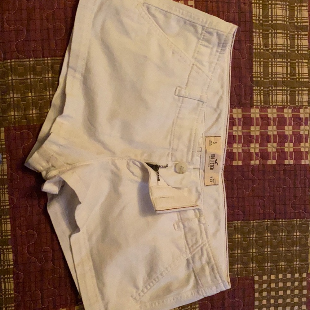 Hollister white shorts size 5
